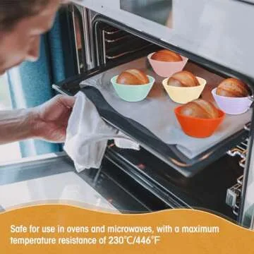 Domensi 10 Pcs 5 Inch Silicone Mini Banneton Bread Proofing Basket Collapsible Sourdough Baking Round Small Banneton Basket for Sourdough Bread Soup Bowls(Multicolor)