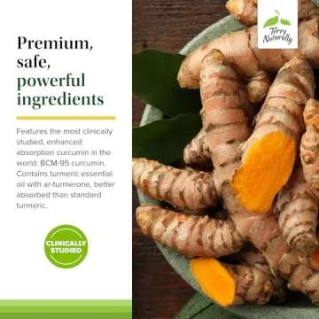 Terry Naturally Curamin Extra Strength - 60 Tablets - Non-Addictive Pain Relief Supplement with Curcumin from Turmeric, Boswellia & DLPA - Non-GMO, Vegan, Gluten Free - 20 Servings