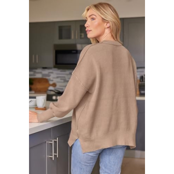 Stylish LILLUSORY Women’s Oversized Batwing Sweater