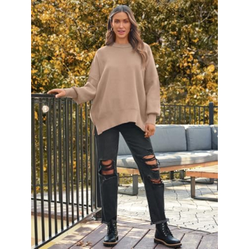 Stylish LILLUSORY Women’s Oversized Batwing Sweater