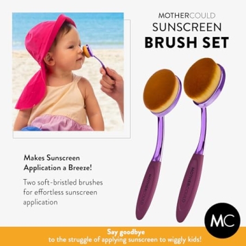 Mothercould Sunscreen Brush Set for Families | Travel Friendly