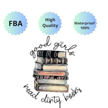Good Girls Read Dirty Books Vinyl Waterproof Sticker, Spicy Romance Sticker, Dark Romance Sticker, B...