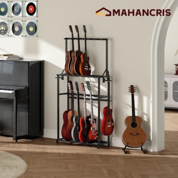 MAHANCRIS Guitar Stand: High-Capacity Multi-Instrument Holder for Home & Studio