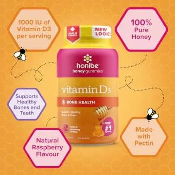 HONIBE Bone Health Vitamin D3 Gummies 70 Count