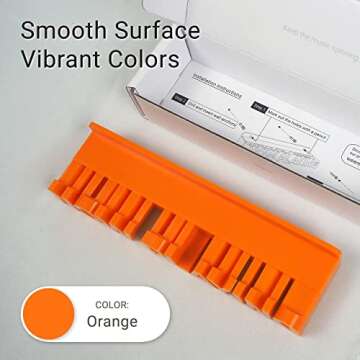 Noahrk Now Playing Vinyl Record Wall Holder - Now Playing Vinyl Record Stand - Vinyl Record Wall Mount Display Vinyl Wall Mount Record Shelf Hanging Wall Record Display Storage LP Holder (Orange)