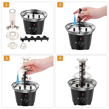 Mini Chocolate Fondue Fountain for Celebrations and Parties