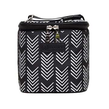 Sarah Wells Cold Gold Breastmilk Cooler Bag - Insulated & Stylish Black and White Design