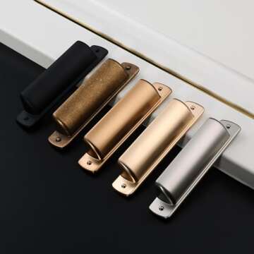 Asidrama 10 Pack 5 Inch(128mm) Antique Brass Kitchen Cabinet Handles, Cabinet Cup Pulls Kitchen Cabinet Hardware for Cupboard Drawer Pulls