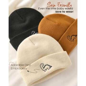 FURTALK Toddler Beanie Cute Dinosaur Pattern Winter Hat Knit Boys Girls Warm Baby Embroidered Beanie...