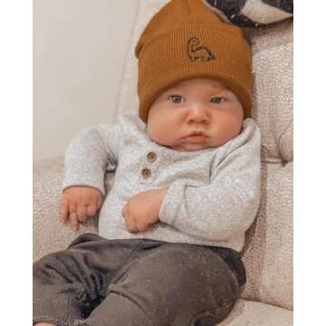 FURTALK Toddler Beanie Cute Dinosaur Pattern Winter Hat Knit Boys Girls Warm Baby Embroidered Beanies Cap for 0-3 Years