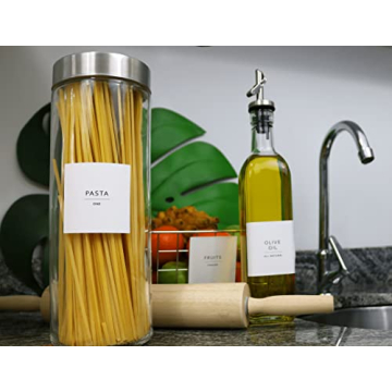 Dekluttr Waterproof Minimalist Pantry Labels for Organizing