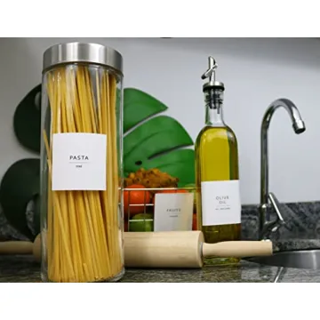 Dekluttr Waterproof Minimalist Pantry Labels for Organizing