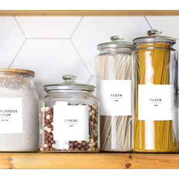 Dekluttr Waterproof Minimalist Pantry Labels for Organizing
