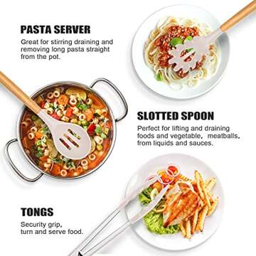 36PCS Silicone Kitchen Utensils Set - Heat-Resistant Silicone Gadgets