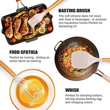 36PCS Silicone Kitchen Utensils Set - Heat-Resistant Silicone Gadgets