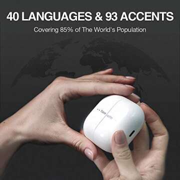 Timekettle M2 Language Translator Earbuds - Supports 40 Languages & 93 Accent Online, Instant Voice ...