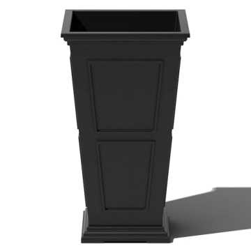 Veradek Brixton Series Tall Plastic Planter - Large Outdoor Planter for Front Porch | Crack Resistan...