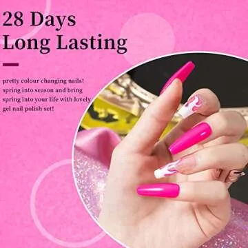 MAYCHAO 15ML Hot Pink Gel Nail Polish 1Pc Bright Pink Gel Polish Soak Off UV LED Nail Gel Polish Nail Art Starter Manicure Salon DIY at Home, 0.5 OZ