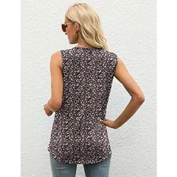 AKEWEI Boho Floral Tops for Women - Stylish Summer Tank