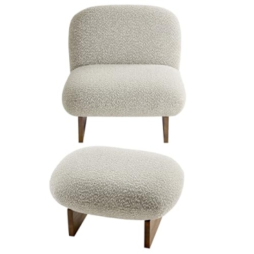 Stylish Modway Loyal Boucle Chair & Ottoman Set