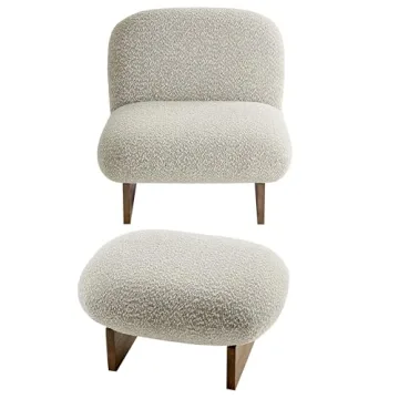 Stylish Modway Loyal Boucle Chair & Ottoman Set