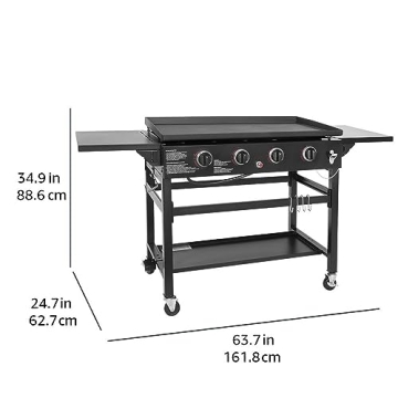 Amazon Basics Outdoor 4 Burner Gas Griddle for Perfect Grilling