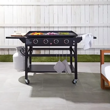 Amazon Basics Outdoor 4 Burner Gas Griddle for Perfect Grilling