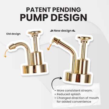 Molimoli Coffee Syrup Dispenser for Coffee Bar, Coffee Pump Dispenser, Glass Syrup Bottle w. Pump, 1...