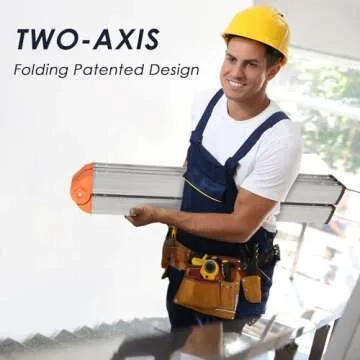 APARECIUM Aluminum Ladder, Foldable Twin Front Ladder, Collapsible A Frame 3-Step Ladder, Compact Step Stool with Wide Anti-Slip Pedal, Aluminum Portable Lightweight Ladder, EN131, 330lb Capacity