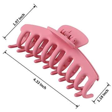 Tyfthui Hair Claw Clips for Women Nonslip Hair Clips for Women and Girls, Strong Hold for Thin/Thick Hair Fashion Hair Styling Accessories (Multi-colored D)