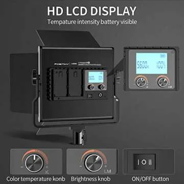 FOSITAN 2 Kits Bi-Color LED Video Light with LCD Display
