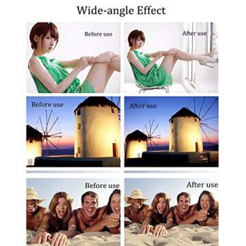 Apexel Phone Camera Lens, 2 in 1 Cell Phone Clip-on Lens Kit 0.45X Wide Angle Lens 140°+ 12.5X Macro Lens Clip-on iPhone Lens for iPhone Samsung and Most of Android Smartphone