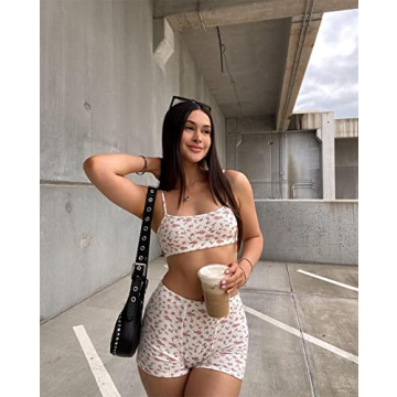 Stylish Yuemengxuan Y2k Two Piece Set Pajamas for Women