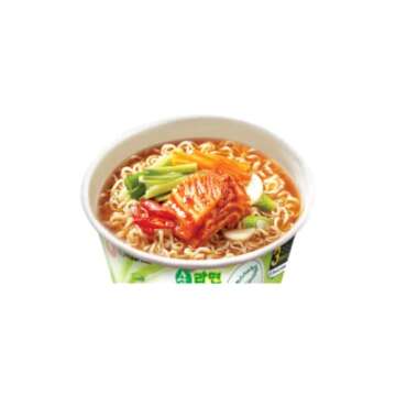 Nongshim Soon Kimchi Vegan Ramen Cups - 6 Pack, Delicious!