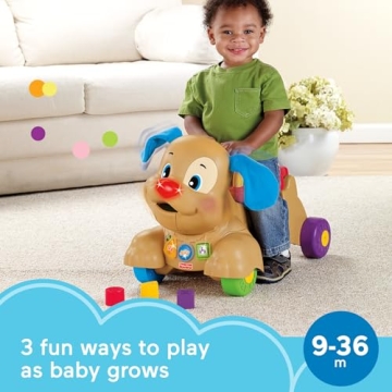 Fisher-Price Laugh & Learn Stride-to-Ride Puppy Toy for Toddlers