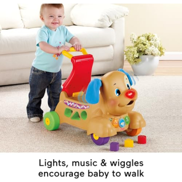 Fisher-Price Laugh & Learn Stride-to-Ride Puppy Toy for Toddlers