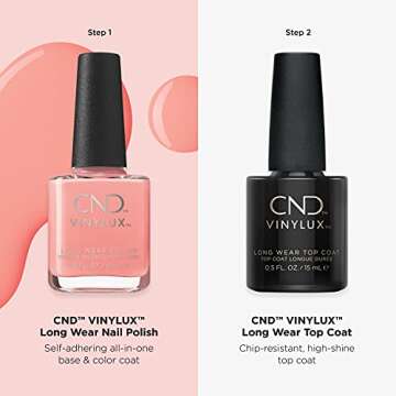 CND Vinylux Longwear Coral Nail Polish, Gel-like Shine & Chip Resistant Color, Rule Breaker, 0.5 fl. oz