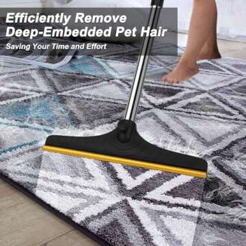 B-Land Carpet Rake for Easy Pet Hair Removal Solutions