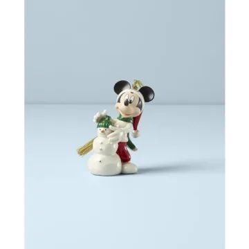 Lenox 2023 Mickey & Snowman Ornament with Gold Accents
