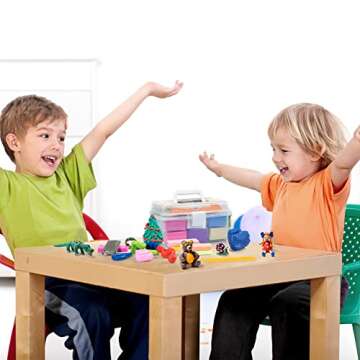 Aestd-ST Polymer Clay 60 Colors, Modeling Clay for Kids DIY Starter Kits, Oven Baked Model Clay, Non-Sticky,with Sculpting Tools, Holiday Gift for Children and Artists.