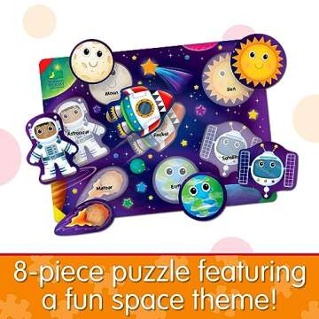 The Learning Journey Space Puzzle Lift & Learn - 26 Pieces - Outer Space Theme for Kids Ages 2-5