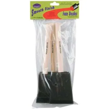 ROYAL BRUSH RFOMW-3P Foam Brush, 3-Pack Darkassorted, 1", 2" & 3"
