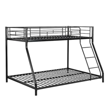 Twin Over Full Metal Bunk Bed with Safety & Style