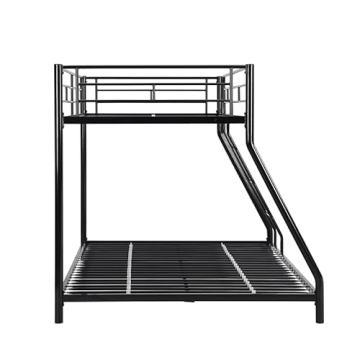 Twin Over Full Metal Bunk Bed with Safety & Style