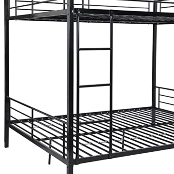 Twin Over Full Metal Bunk Bed with Safety & Style