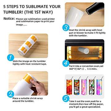 SUB-R 5 Pack Sublimation Tumblers 20 oz Skinny Straight Bulk Stainless Steel Double Wall Insulated Sublimation Tumbler Cups Blank Polymer Coating for Heat Transfer