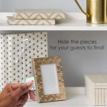 Big Dot of Happiness Let’s Be Fairies - Fairy Garden Birthday Party Scavenger Hunt - 1 Stand and 48 Game Pieces - Hide and Find Game