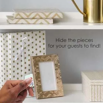 Big Dot of Happiness Let’s Be Fairies - Fairy Garden Birthday Party Scavenger Hunt - 1 Stand and 48 Game Pieces - Hide and Find Game