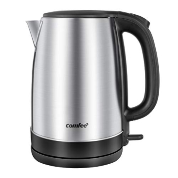 COMFEE' 1.7L Stainless Steel Electric Tea Kettle, BPA-Free Hot Water Kettle Electric with LED Light,...