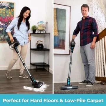 EyeVac Reach 6-in-1 Cordless Stick Vacuum | Lightweight Powerful Suction for Hard Floors & Rugs | 35...